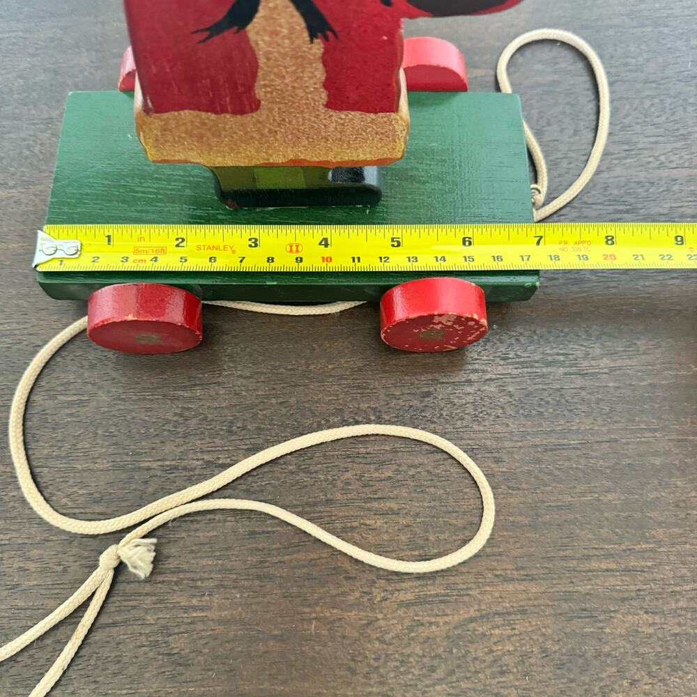 Vintage Santa Claus Pull Toy Wooden Christmas Nostalgic St. Nick - Picture 10 of 15